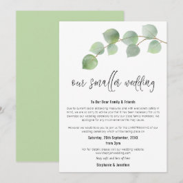 Anúncio Casamento Pequeno Redução de Tamanho Moderno Eucal