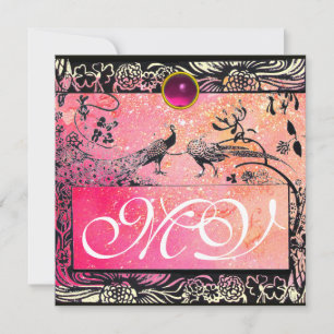 Anúncio CASAMENTO POMBOS DE AMOR MONOGRAMA preto amarelo r