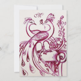 Anúncio CASAMENTO POMBOS DE AMOR MONOGRAMA Vermelho Rosa P