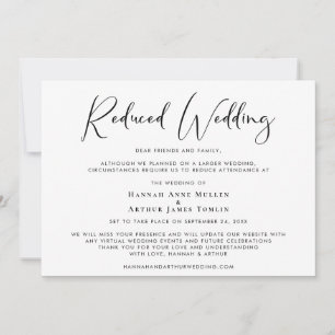 Anúncio Casamento Reduzido Elegante Caligrafia