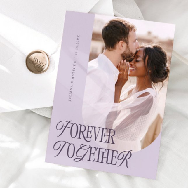 Anúncio Casamento Roxo da Elegância da Forever Juntas (Criador carregado)