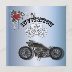 Anúncio Casamento Rústico Grunge de Motociclista