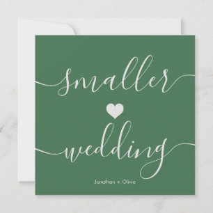 Anúncio Casamento Simples e Verde Chic Redução de Tamanho