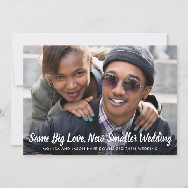 Anúncio Casamento Simplificado Mesmo Amor Foto Clássico Az (Frente)