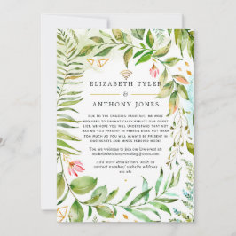 Anúncio Casamento Virtual com Cristais Geométricos e Folha