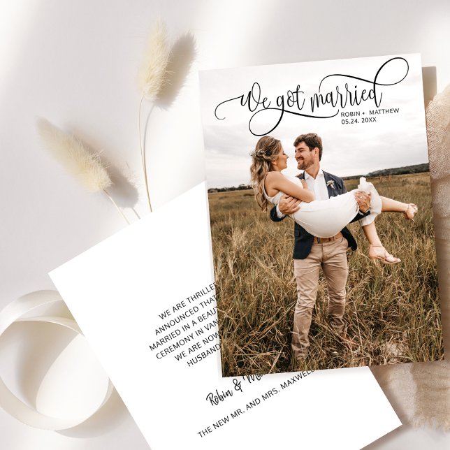 Anúncio Casamo-Nos, Casamento De Fotos Elegante (Criador carregado)