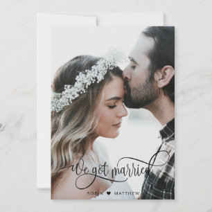 Anúncio Casamo-Nos Com Um Casamento De Fotos De Escrita Ne