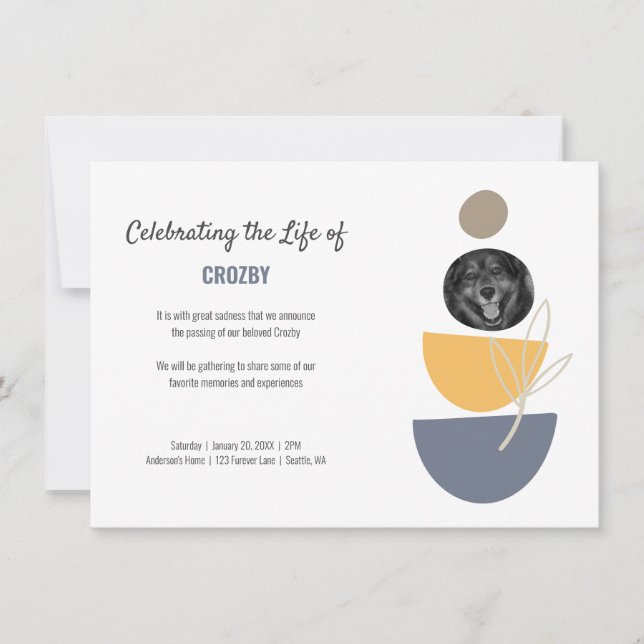 Anúncio Celebração da Vida por Foto do Memorial do Pet Mod (Frente)