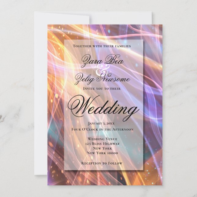 Anúncio Celebração de Brilho do Ano Novo  Casamento (Frente)