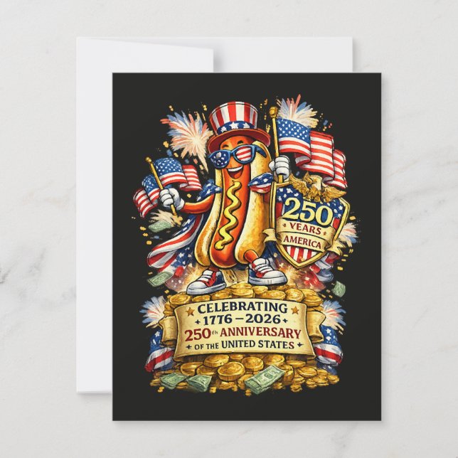 Anúncio Celebração dos 250 anos de Independência dos EUA (Frente)