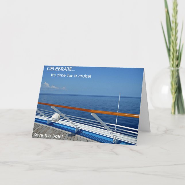 Anúncio Celebrar... É hora de um Cruise... Salvar a Data (Frente)