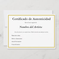 Certificado de Autenticidade para Arte em Espanha