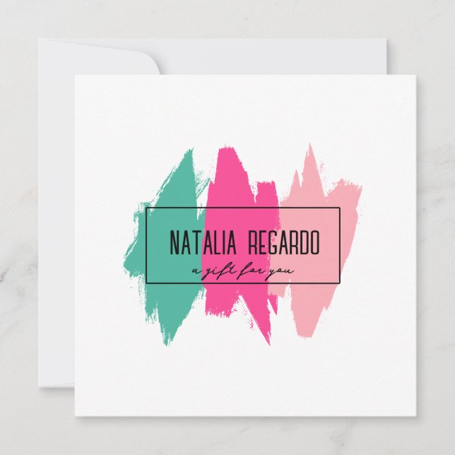 Anúncio Certificado de Presente de Salão Colorido de Pince (Frente)