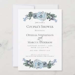 Anúncio Chá Casal  Floral Azul Estanjado