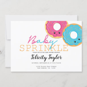 Anúncio Chá de fraldas de rosquinha espiralada Gêmeos cor-