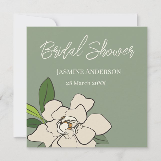 Anúncio Chá de panela de Jardim Simples Branco Floral (Frente)