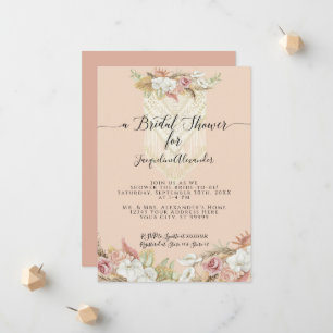 Anúncio Chá de panela Floral Boho Tropical Pampas Grass