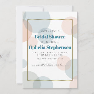 Anúncio Chá de panela   Pontos de Confetti de Cor de Água 