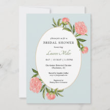 Chá de panela Watercolor Peony Vintage