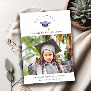 Anúncio Chapéu Mínimo Elegante de Graduação de Fotos