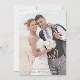 Anúncio Charm Rosa Dourado Calliografia É Casamento Ofici