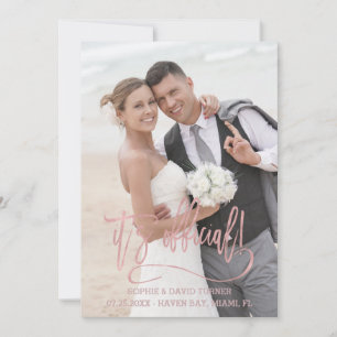 Anúncio Charm Rosa Dourado Calliografia É Casamento Oficia