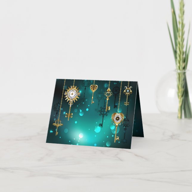 Anúncio Chaves de Esqueleto Anticas em Fundo Verde (Frente)