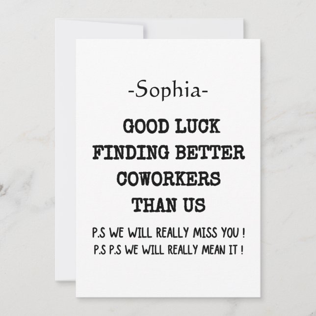 Anúncio Chefe Colaborador Deixando Citação Engraçada, Pers (Frente)