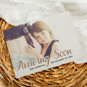 Anúncio Chegando Em Breve Foto De Gravidez