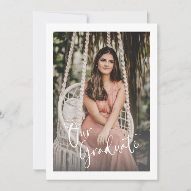 Anúncio Chic de Na moda para Graduação Elegante de Foto Pe (Frente)