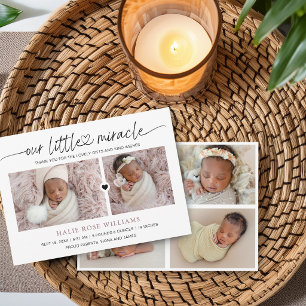 Anúncio Chic Nossa Pequenina Milagre Colagem de Fotos Nasc