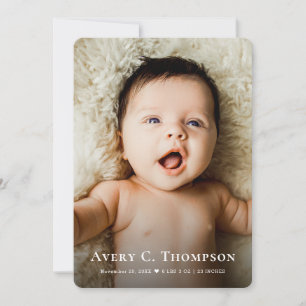 Anúncio Chic Personalizado Foto Obrigado Coração Moderno N