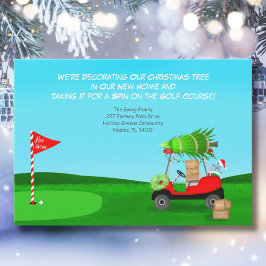Anúncio Christmas Golf Cart With Moving Boxes Golf Course