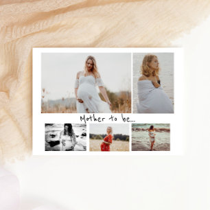 Anúncio Cinco Fotos Colagem Mãe A Gravidez