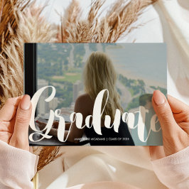 Anúncio Cinza de Festa de formatura de fotos minimalista