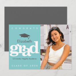 Anúncio Cinza de fotografia da turquesa boné ousada modern