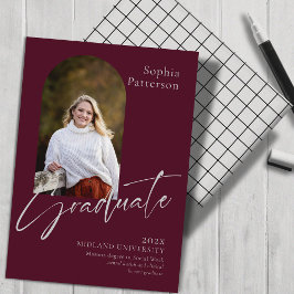 Anúncio Cinza Minimalista de Foto Burgundy