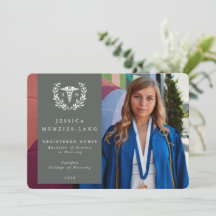 Cinza Verde + Laurel White Wreath Registered Nurse