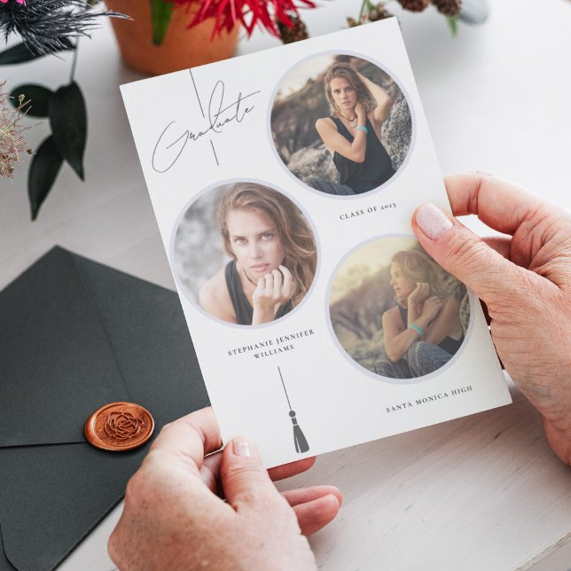 Anúncio Círculo de Graduação de Colagem de Fotos Moderna B (Criador carregado)