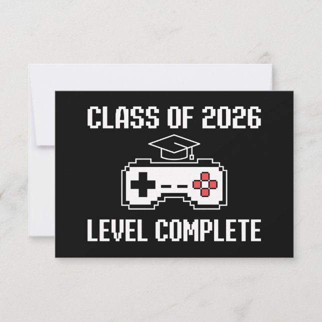 Anúncio Class Of 2026 Level Complete Gaming Graduation (Frente)