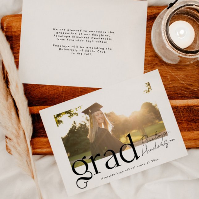 Anúncio Classe Branca e Negra Moderna de Graduação 2025 (Criador carregado)