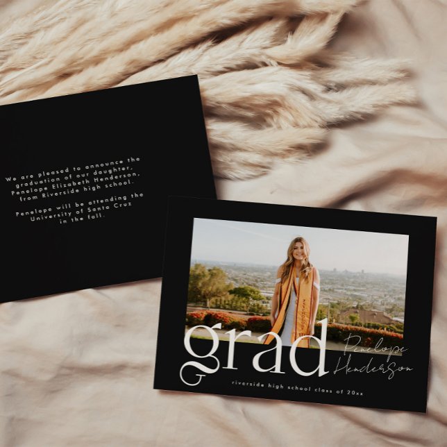 Anúncio Classe Branca e Preta Simples de Graduação 2025 (Criador carregado)