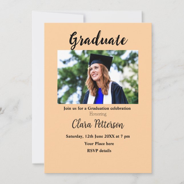 Anúncio classe branca negra clássica adiciona graduação de (Frente)