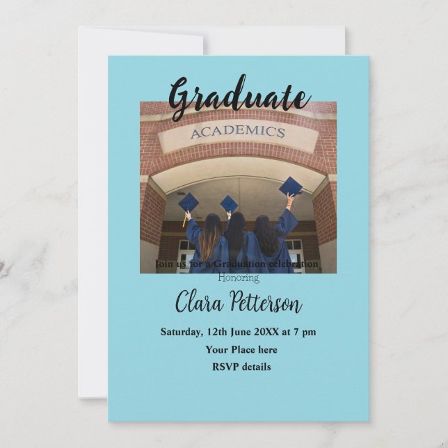 Anúncio classe branca negra clássica adiciona graduação de (Frente)