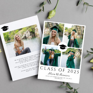 Anúncio Classe de 2025 moderna graduação de 5 fotos em col
