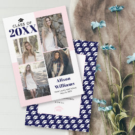 Anúncio Classe de 2025: quatro fotos em branco, graduação 