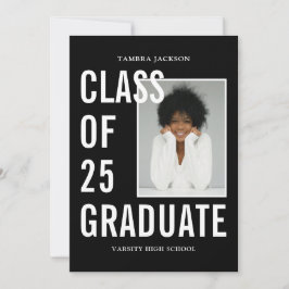 Anúncio Classe De 25 Graduação De Foto E Biografia Preta E