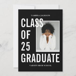 Anúncio Classe De 25 Graduação De Foto E Biografia Preta E