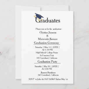 Anúncio Classe de cerimônia de formatura de Siblings De 20