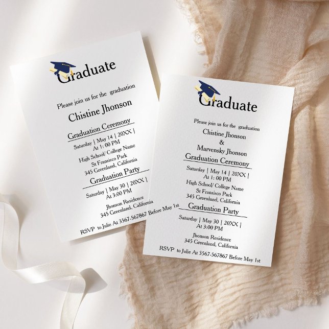 Anúncio Classe de cerimônias de formatura de Siblings De 2 (Criador carregado)